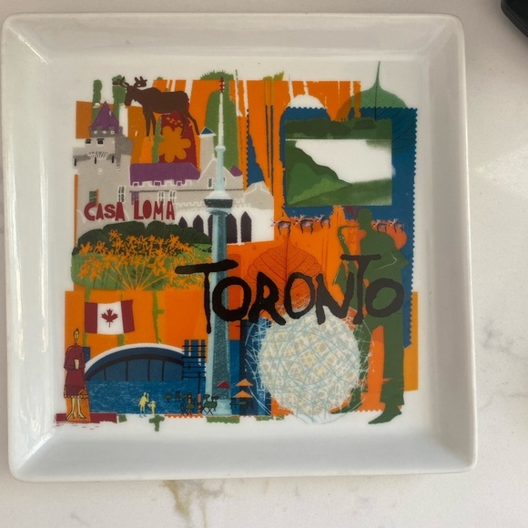 Crate and Barrel Road Trip Travel Plates Appetizer Plates - Picture 1 of 2